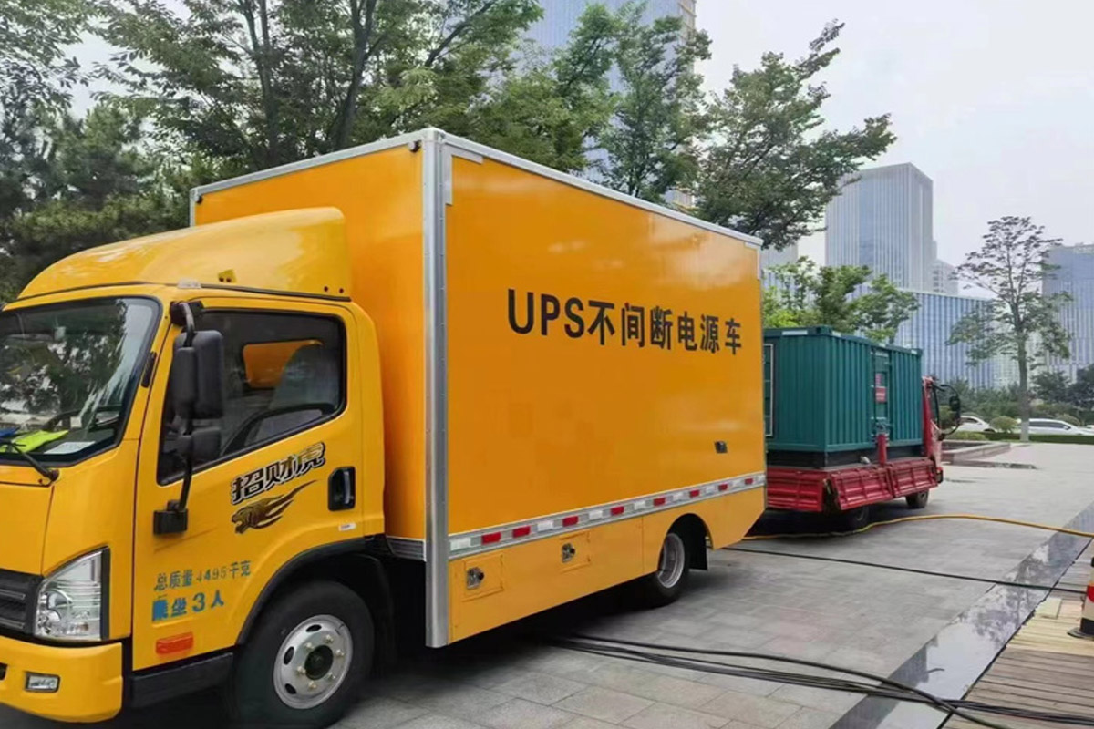 盐山发电机租赁施工现场