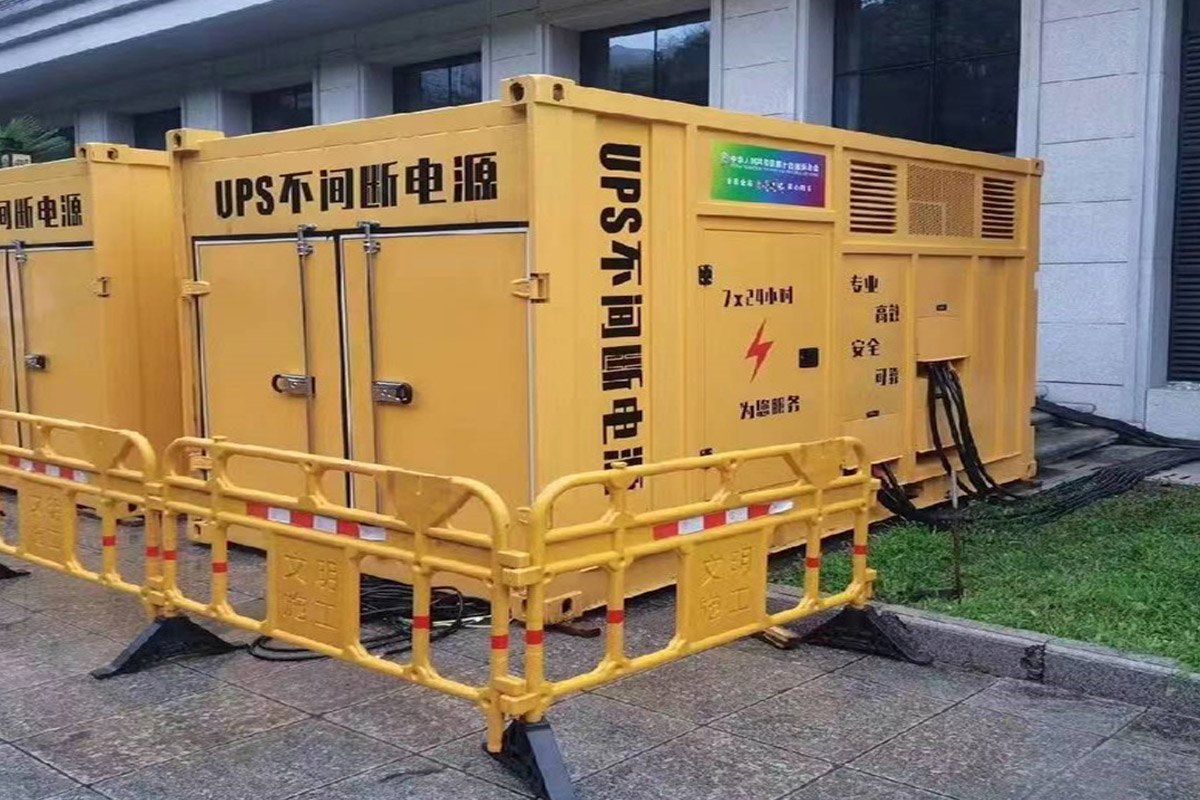 盐山发电机租赁施工现场