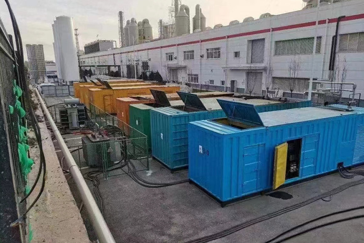 盐山发电机租赁施工现场